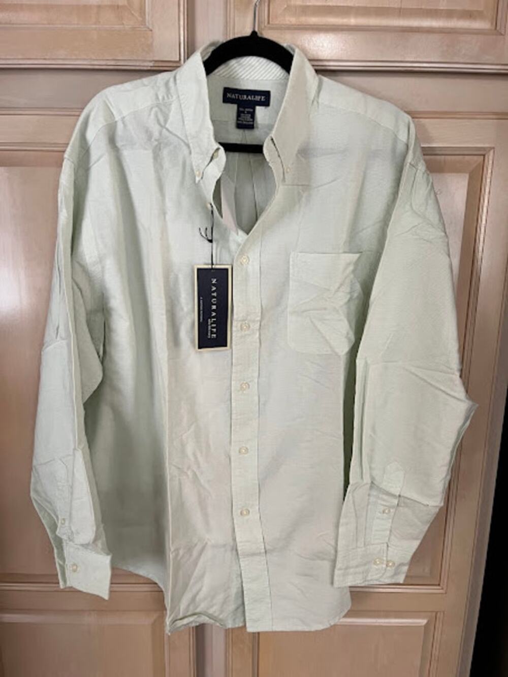 NWT Natural Life Shirt Cotton Seafoam Green Button Down Preppy
